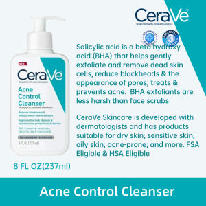 CeraVe Acne Set Acne Control Cleanser 237ml |Resurfacing Retinol Serum 30ml |Acne Foaming Cream Cleanser150ml