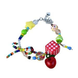 Độc đáo Vòng cổ/Vòng đeo tay với chàng hạt nhiều màu và ngôi sao quyến rũ bướm cung Choker đính cườm phụ nữ phụ kiện