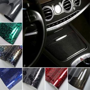 DECORATE X 50x30CM Carbon Fiber Vinyl Film 3D/6D Effect Forged Carbon Fiber Wrap Foil Sticker Fashion High Gloss Car Interior Sticker for Car Motorcycle DIY