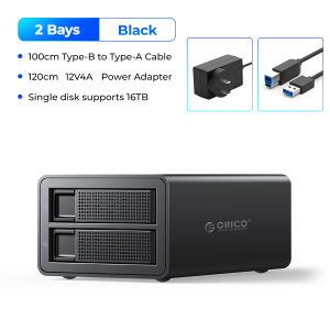 ORICO 【2 Bay】35 Series 3.5 inch HDD Docking Station USB3.0 to SATA With RAID Aluminum HDD Enclosure 32TB Capacity HDD Case