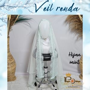 VEIL RENDA BROKAT TILE SILK VEIL HIJAB VEIL PENGANTIN VEIL IBU BESAN