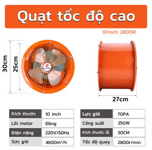 Quạt Hút Công Nghiệp SUZUME Tốc Độ Cao Động Cơ Dây Động Lực Hút Mạnh Thép Không Gỉ - Phù Hợp Nhà Bếp/Xưởng