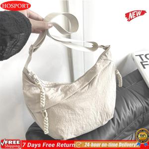 [HOSPORT Official Mall] Women Half Moon Bag Large Capacity Fashion Shoulder Bag Adjustable Strap Trendy Tote Handbag Multi-pockets Commuting Bag