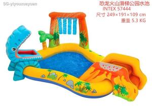 INTEX DINOSAUR PLAY CENTER*Inflatable Swimming Pool*Inflatable Toys ， flamingos fountain pool inflatable castle with slide animals