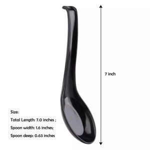 3pcs Melamine High-end Spoon Ramen Noodle Soup Spoon Long Handle Flatware Shatterproof Spoon