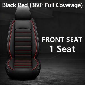 Universal Car Seat Cover Full Set PU Leather Seat Protector Cushion 5-Seater Front & Rear Cover Car Accessories Automotive Black Seat Protector Covers Interior