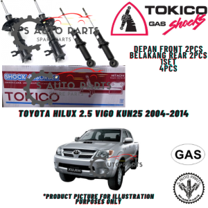 TOYOTA HILUX 2.5 VIGO KUN25 2004-2014 (FRONT / REAR) 100% BRAND TOKICO TKC SHOCK ABSORBER
