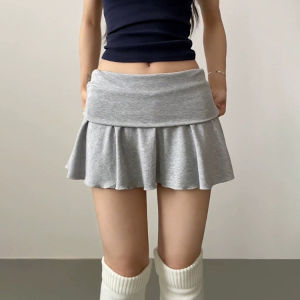 IELGY Grey A-line anti glare waist hugging skirt for women