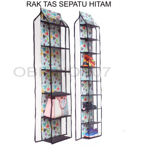 RAK SET GANTUNG 2IN1 RESLETING (RAK TAS SEPATU) MOTIF -OBISHOP07