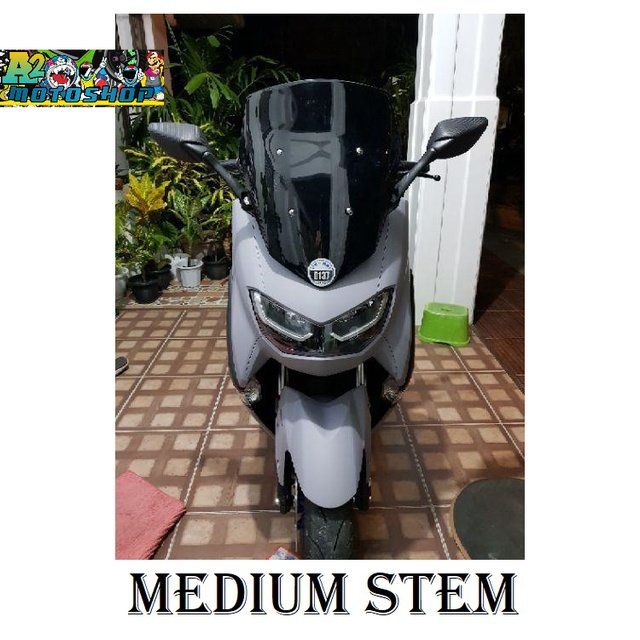 Nmax V2 V1 Side mirror Medium Stem with R25 Bracket for windshield ...