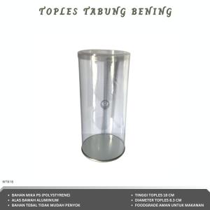 Toples Kue Kering Plastik Jar Toples Tabung Toples Kue Nastar (Isi 1 Set-WTB18)