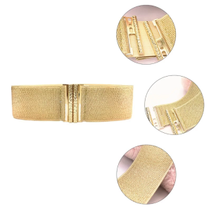 Female Wide Waist Belt Fashion Elastic Gold Waspie Belt Universal Waspie Dress Decorative Accessories Glitter Waistband