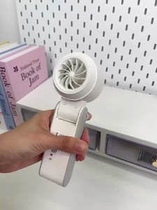 USB Rechargeable Mini Fan Portable Handheld Fan with 2 Speed Setting Quiet Operation for Travel Office and Home Use
