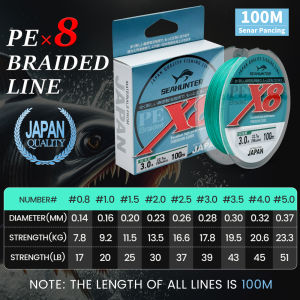 SEASIR PE X8 Senar Pacning BULL PRO 150M Fit&Fight 150/300M Blue Shark 100/150/300M PE X8 Senar Pancing Braided Fishing Line 8 Untaian Kepang Senar PE Multifilamen Kualitas Jepang Senar Utama Kekuatan Tinggi #SEASIR senar pancing kuat senar pancing pe