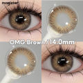 Magister คอนแทคเลนส์, คอนแทคเลนส์สายตาสั้น, OMG Brown, คอนแทคเลนส์ขนาดเล็ก, คอนแทคเลนส์สี, สีเทา, สีน้ำตาล, สีฟ้า, ขนาดมินิ, 1 คู่/2 เลนส์ + ฟรี. 