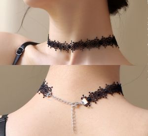 Kalung Choker Hitam pria wanita Korean style bandung