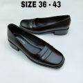 Sepatu Pantofel Wanita Hak 3 cm Kulit size 36 sampai 43. 