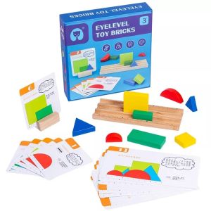 Logical Thinking Game Sensory Eyelever Block Toy Brick Visual Perception Geometric Space Imagination Training Toy-T184