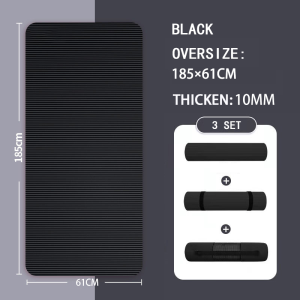 GYMPRO ทำงานเสื่อโยคะเสื่อ - เสื่อโยคะออกกำลังกาย ไม่ลื่น ออกกำลังกาย พักผ่อน เสื่อโยคะ - สปริงแบ็คระยะยาว - แอนตี้แอนตี้ลื่น 185 ซม. x 61 ซม.*10 มม. แผ่นออกกำลังกายหนาหนา