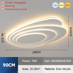 TOMAX ไฟเพดานอัจฉริยะดีไซน์ไฟเรียบทันสมัยดีไซน์เพดานห้องโถงศิลปะโคมไฟห้องนอนทรงกลมดีไซน์เรียบง่ายไฟหลักห้องนั่งเล่น1ปี