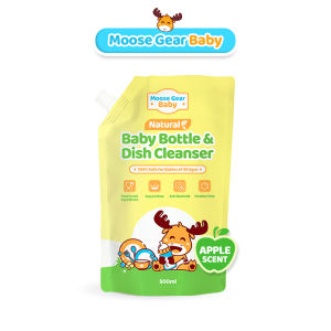 Moose Gear Baby Bottle Cleanser 500ml Unscented /Apple Scent Antibacterial Resealable Leak Proof Cap