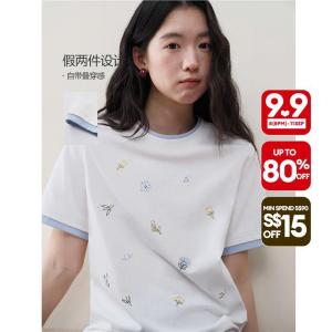 Giordano Women Women T-Shirt - Loose Fit Free Shipping 18326208