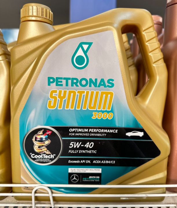 PETRONAS Syntium 3000 5W-40 น้ำมันเครื่องรถยนต์ น้ำมันเครื่องสังเคราะห์ ...