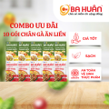 COMBO ƯU ĐÃI - Combo 10 gói  Chân gà xốt chanh muối và Xốt Thái  Ba Huân - Gói 100g  - Chua thanh giòn dai - Ăn vặt vui vẻ. 