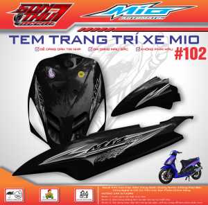 TEM XE YAMAHA MIO SPORT #102 (CHẤT LIỆU CAO CẤP - SẮC NÉT - KHÔNG PHAI MÀU)