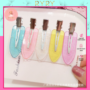 Set 5 Kẹp Tóc Mỏ Vịt Phối Kim Tuyến Lấp Lánh Dành Cho Bạn Nữ