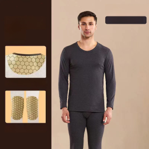 ✨Best Price✨[Instant Heating Long-Lasting 24H] Cashmere Silk Warm Suit/Padded Thickened Thermal Underwear/Moisture Wicking Breathable Regulating Body Temperature Luxury Cashmere Silk Thermal Set