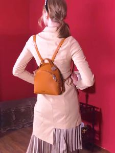 Womens Bag 2026 New trendy niche retro large-capacity casual travel backpack classic monogram student backpack