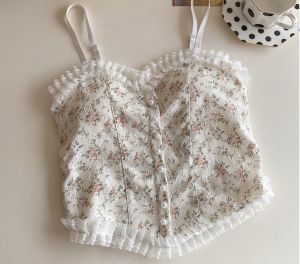 F-3156 ⚡SALE⚡ เสื้อครอป สายเดียว ครอปบรา สายเดี่ยวลูกไม้ สายเดี่ยวแฟชั่น