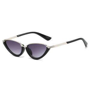 JN IMPRESSION Small frame metal cat-eye sunglasses personality sunglasses sun protection no makeup sunglasses