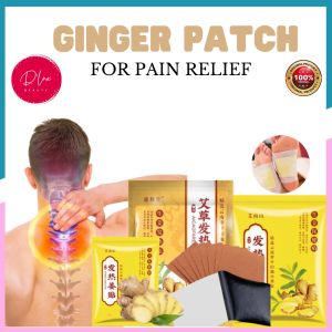 100pcs Ginger Patch Pain Reliever For Headhaches To Improved Sleep Original Detox Herbal Health Care For Promote to Blood Circulation Organic Product