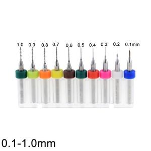 10PCS/Set Carbide Micro Drill Bit 0.1MM-1MM 0.3MM-1.2MM PCB Mini Drill Bit suitable for Print Circuit Board Amber Jewelry Engraving Power Tools CNC Micro PCB Drill Bit Mini