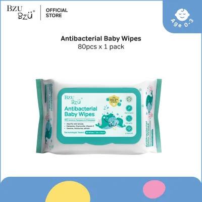 BZU BZU NEW Anti Bacterial Baby Wipes (80 pcs) [Exp: Year 2028]