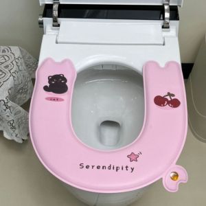 FORTUNESS Waterproof Scented Toilet Seat Cover Cartoon Wash-Free Adhesive Toilet Seat Cushion Toilet Seat Accessories Anti-Slip Toilet Seat Pad All Seasons
