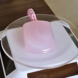 Pink Agate Wordless Pendant Necklace