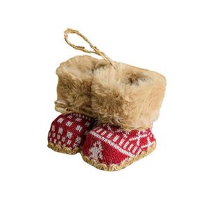 NCNC(OKDEALS01) Decorative Christmas Boots Pendant Plush/Cloth Hanging Plush Christmas Tree Pendant Xmas Tree Hanging Pendants Boots Shape Christmas Knitted Shoes Ornament New Year