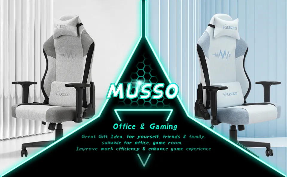MUSSO Aeolus Series Heartbeat Series 199C XL Fabric Gaming Chair