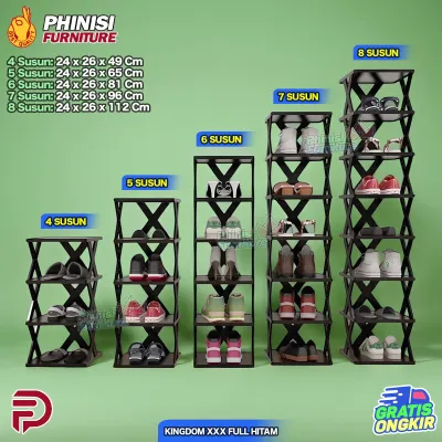 Rak Sepatu X 4 sampai 8 Susun Tempat Sepatu Susun Tempat Sepatu Rak Sepatu Susun Model Silang