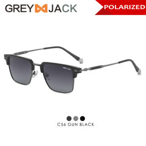 Grey Jack Sunglasses Kacamata Hitam Polarized Anti Silau UV400 Bentuk Kotak Simple Elegant Style Fashion Wanita dan Laki-laki SA 31917