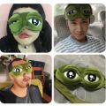 KIPRUN 3D Eye mask for sleeping, 3D Cartoon Cute Eyes Mask Cover Plush Frog Green Eye Mask Cover Relax Sleeping Rest Travel Sleep Anime Funny Gift Beauty Goggles. 