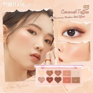 PINKFLASH Multiple Eyeshadow Blush Highlighter Contour 4 in 1 Long-lasting Waterproof zero waste color" Face Palette