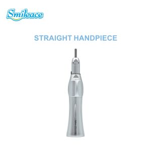 Smileace Original Silver Dental Straight Handpiece 1:1 External Water Spray Suitable For Low Speed Handpiece