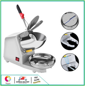[Double Knife] Ice crusher Electric Crusher Machine Snow ice crusher 1 second crushed ice is fine and even Humanized protection switch Flying ice protection cover Scope of application One-button power switch Gland rivet design