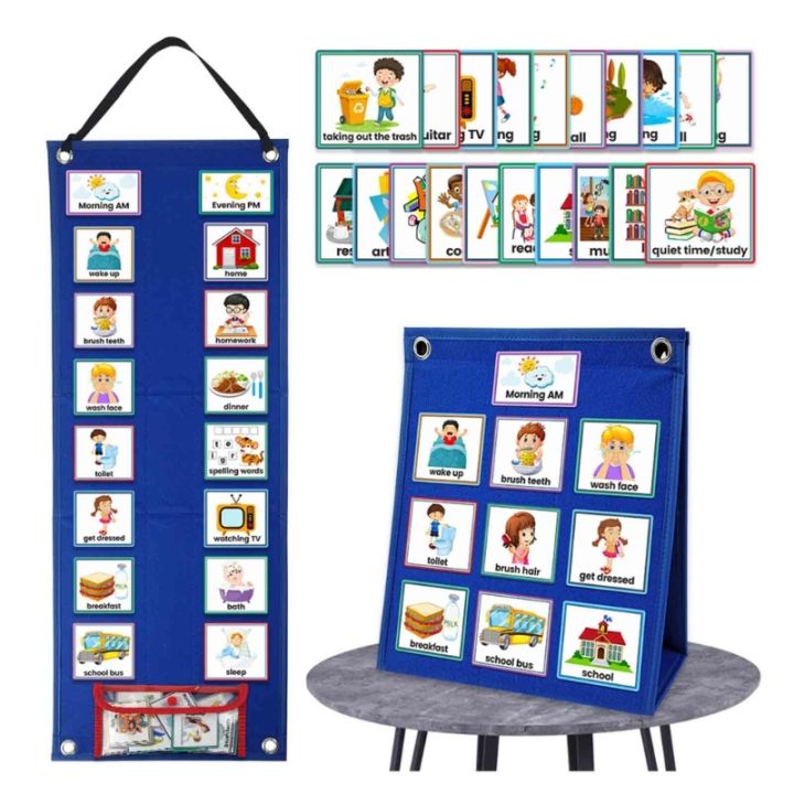 Kids Visual Schedule Calendar with 70 Pieces Dots Routine Cards Visual Kids Visual Schedule Calendar with 70 Pieces Dots Routine Cards Visual