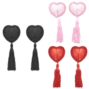 Reusable Nipple CoversPasties Nipple Stickers Sequins Tassels Sticky Breast PetalsNipple Covers for Women Girls Gifts