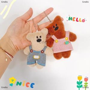 [COD] Undis Cartoon Bean Bear Plush Toy Lovely Bear Stuffed Doll Keychain Pendant Plush Doll Couple Bag Charms Children Gift